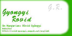 gyongyi rovid business card