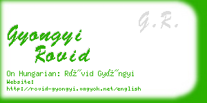 gyongyi rovid business card